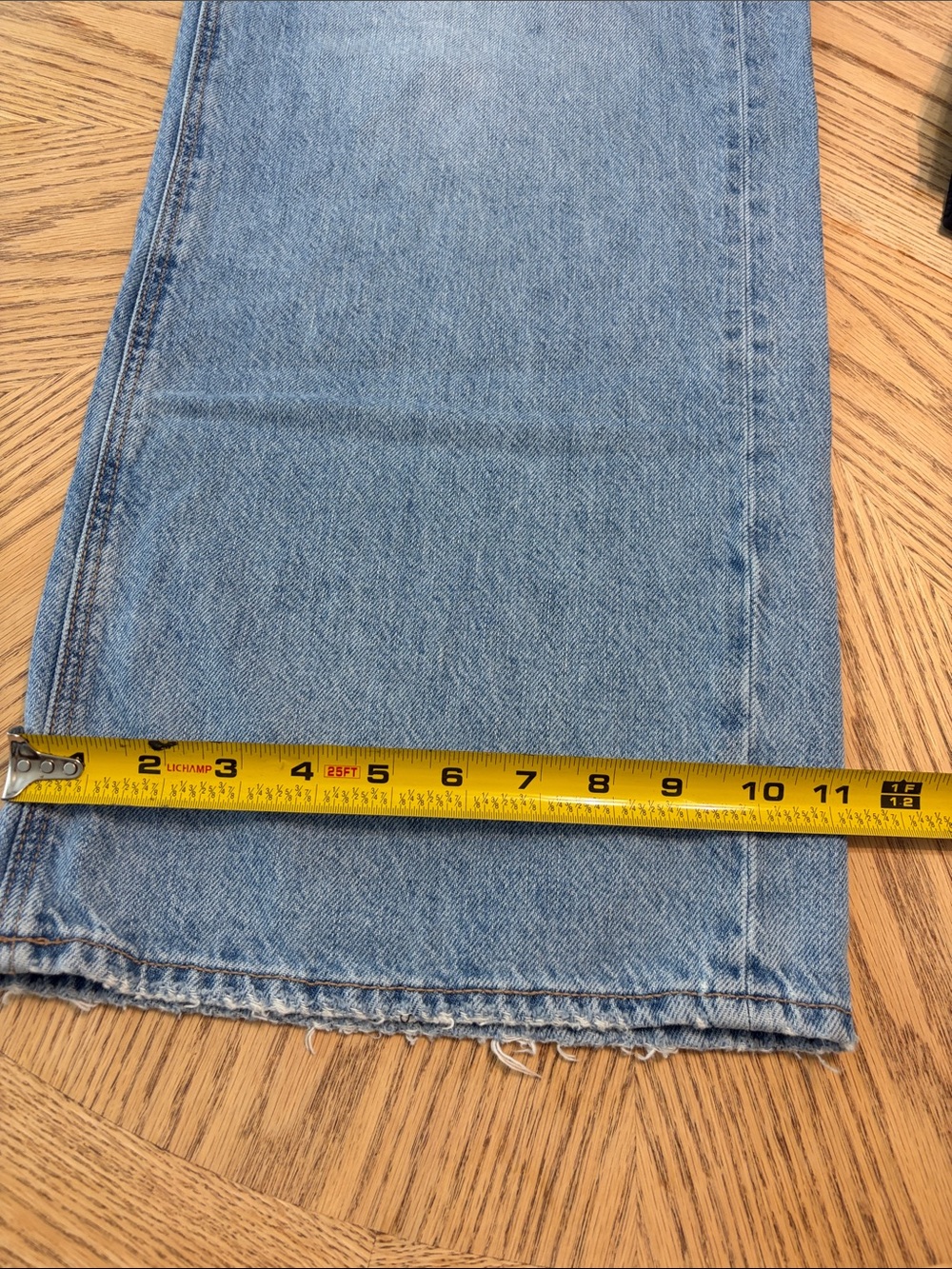 American Eagle Outfitters Skater Two Toned Wide-Leg Distressed Jeans 12 - Picture 10 of 13